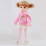 1/6 26Cm BJD Doll Full Set Ball Jointed SD Dolls + Wig + Clothes + Makeup + Shoes + Socks Best Gift for Childrens