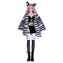 Labstandard 1/3 BJD Doll, Spicy Girl Style 34 Joints 62cm Ball Joint Dolls with Clothes Shoes Wig Hand-Painted Makeup,Gifts for Girls
