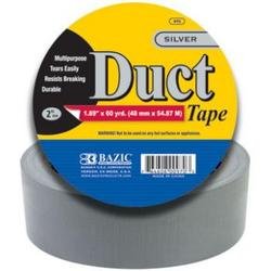 BAZIC 1. 88" X 60 Yards Silver Duct Tape