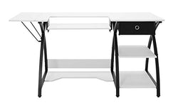 Offex Comet Hobby and Sewing Desk Black/White