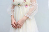 Japanese Lolita Dresses, Sexy Sweet 2 Piece Sets A-Line Flowers Princess Party Dress (Apricot)