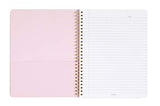 Ban.do Rough Draft Mini Spiral Notebook, 9" x 7" with Pockets and 160 Lined Pages, Pearlescent