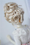 JD079 7-8inch 8-9inch Portrait BJD Doll Wigs 1/4 1/3 MSD SD Synthetic Mohair Doll Accessories (Blond, 7-8inch)
