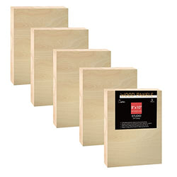 6 Pack Unfinished Wood Canvas Boards for Painting, 8x10 Wooden