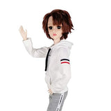 EVA BJD 1/3 SD Doll 24 inch Ball Jointed Dolls with Sportywear Hair Shoes and Makeup White Fitness Boy Doll