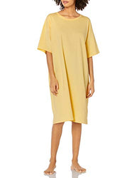 Hanes Women's Wear Around Nightshirt, Daffodil Yellow, One Size
