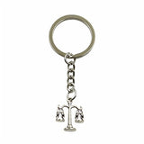 DIY Men 22x17mm libra scales of justice Pendants Keychain Jewelry Car Key Chain Ring Holder