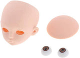 Tailors Dummy Dress Forms 1/3 Baby Doll Head Sculpt, Real Life Unpainted Mold for Reborn Doll, DIY Making Supplies - Makeup Head Brown Eyes Mannequins for Dresses