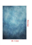 Kate 5x7ft/1.5m(W) x2.2m(H) Blue Headshot Background Blue Texture Portrait Photography Microfiber Backdrop Photo Studio Props