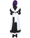 miccostumes Women's Classic Cute Maid Uniform Long Dress Cosplay Costume with Apron Petticoat (M, Black/White)