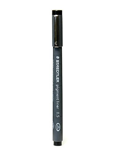 Staedtler Pigment Liner 0.5 mm black [PACK OF 5 ]