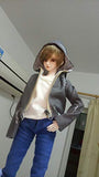 softgege Limited Edition 1/3 SD BJD DOD AS DZ SSDF LUTSDELF Dollfie Outfit/ Doll Suite / Hoodie Light Grey