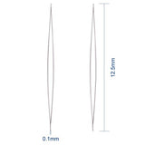 10PCS Stainless Steel Large Big Eye Beading Needle Easy Thread Sewing Needles, 12.5cm long, 0.1mm