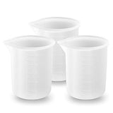 Timoo 3 PCS 100 ml Silicone Measuring Cups for Resin Non-Stick Mixing Cups Glue Tools, Precise Scale