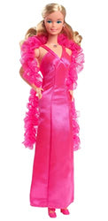 Barbie Signature 1977 Superstar Barbie Classic Doll Reproduction (Blonde) with Twisting Waist & Legs, Pink Dress & Boa, Gift for Collectors