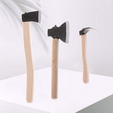 JIDOANCK 3Pcs/Set 1/12 Mini Wooden Chopper Hatchet Doll House Miniature Axe Tools Toy,Miniature Doll House Furniture and Accessories - 1