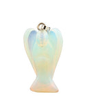 Guardian Angel Wings Opal Pendants Necklace Crystal Quartz Gemstone Opalite Gems Chakra Protect You