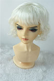 Doll Wigs JD260 9-10inch 23-25CM Short Lady Curls Synthetic Mohair BJD Doll Wigs (Ivory White, 9-10inch)