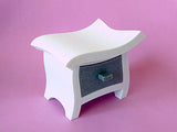 Miniature Modern Night Table. Dollhouse Furniture 3D Printed in 1/8, 1:6 scale.