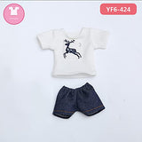 SFLCYGGL Boy and Girl Sport Style Dress Up Set, for 1/6 BJD Doll Clothes Casual Wearing Outfits