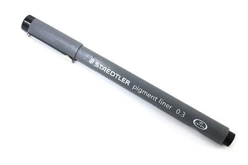 STAEDTLER PIGMENT LINER 0.3mm BLACK INK [Pack of 2]