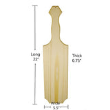 Wooden Paddle for Fraternity Sorority Paddles Solid Pine Unfinished Wood Greek Paddle 22inch 1PC-Lolifun