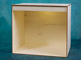 RPFAB LLC, KISS Simple Triple Wide (KTW) Book Nook Kit, Wooden Diorama Project, Model DIY Dollhouse, Bookend Book Nook Building with LED Light, Gift for Birthdays, Christmas, Holiday, USA Made