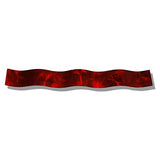 Red 3D Abstract Metal Wall Art Sculpture Wave - Modern Home Décor by Jon Allen - 46.5" x 6"