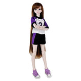 EVA BJD 1/3 SD Dolls Soccer Power Couple Ball Jointed Dolls Toy Clothes + Doll + Accesssories Full Set (Girl)