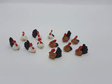 12 Pieces Miniature Chicken Animals clay Dollhouse Fairy Garden Mini Animals Artificial Animals Tiny Animals #39