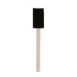 US Art Supply 1 inch Foam Sponge Wood Handle Paint Brush Set (Value Pack of 25) - Lightweight,