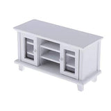 SXFSE Dollhouse TV Cabinet, 1:12 Scale Dollhouse Accessories Miniature Furniture Decor Model, Kids Play Toy