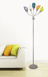 Light Accents MEDUSA grey floor lamp with multicolor acrylic shades