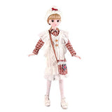 YNSW BJD Doll, Fashion Doll Xinrui Wearing A White Vest Dress Two-Piece Suit 1/3 SD Doll 60 cm 24 Inch Jointed Dolls BJD Doll Princess Doll for Girl Birthday Surprise Gift