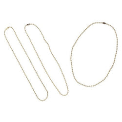 Bulk Buy: Darice DIY Crafts 3mm Ball Chain Necklaces Antique Brass 18 inches (3-Pack) SSR-120