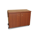 Arrow 702 Bertha Sewing Cabinet for Sturdy Sewing, Cutting, Quilting, Crafting, Portable with Wheels, Airlift, and Storage, Cherry Finish
