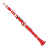 Mendini MCT-R+SD+PB+92D Red ABS B Flat Clarinet with Tuner, Case, Stand, Mouthpiece, 10 Reeds and More