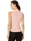 Calvin Klein Women's Solid Sleeveless V-Neck Cami (Petite and Standard), Blush, Small