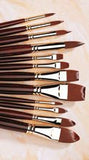 Galeria Acrylic Long Handle Filbert Brush Size: 4 (Set of 3)