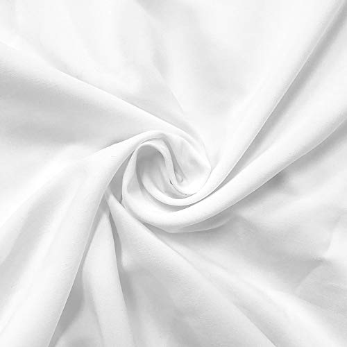 Peachskin Fabric 58" Wide Apparel Garments Drapery Crafts 100% Polyester Sold BTY (1 Yard, White)