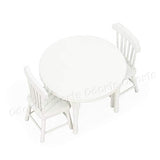 Odoria 1:12 Miniature Round Table and Chairs Dining Room Set Dollhouse Kitchen Furniture Accessories