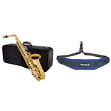 Jean Paul USA Alto Saxophone (AS-400GP) & Neotech Saxophone Strap Regular Swivel Hook, Royal (1904162)