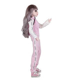 EVA BJD 1/3 SD Doll 22 inch Ball Jointed Dolls with Sportswear Hair Shoes and Makeup Pink Fitness Girl Doll