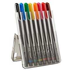 Sharpie(R) Pens with Hard Case, Fine Point, Assorted Ink Colors, Pack of 8