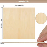 20 Pack 11.8 × 11.8 Inch Basswood Sheets 1/16 Plywood Sheets Unfinished Wood Boards for Crafts, DIY Project, Mini House Building Architectural Model Making, Wood Burning, Laser Projects