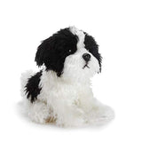 DEMDACO Sitting Small Havanese Dog Black and White Children's Plush Stuffed Animal