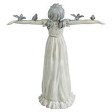 Design Toscano EU340125 Basking in God's Glory Little Girl Outdoor Garden Statue, Large, 29 Inch, Two Tone Stone