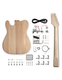 Fistrock DIY Electric Guitar Kit Tele Style Beginner Kit 6 String Right Handed with Ash Body Hard Maple Neck Rosewood Fingerboard Chrome Hardware Build Your Own Guitar., DIY STL 120-Ash-A