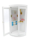 Zungtin Dollhouse Decoration Accessories 1:12 Miniature White Showeroom Bathroom Dollhouse Furniture Decor Model
