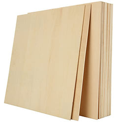 20PCS Basswood Sheets 1/8 x 12 x 12 Inch Plywood Board for Crafts, Unfinished Square Wooden Sheets Thin 3mm Basswood for Architectural Model Making Burning Painting Pyrography Drawing Laser Scroll